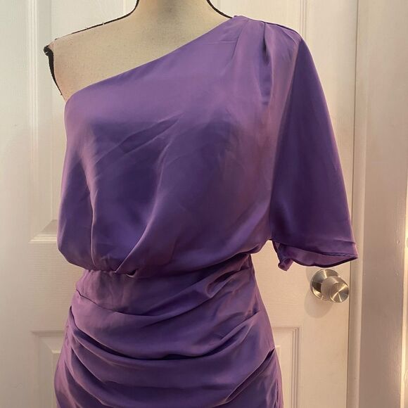 Do+ BE one shoulder satin midi dress, M - Picture 7 of 15